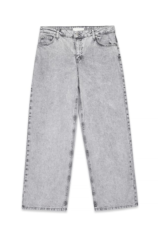 Light Grey Loose Low Waist Long Jeans