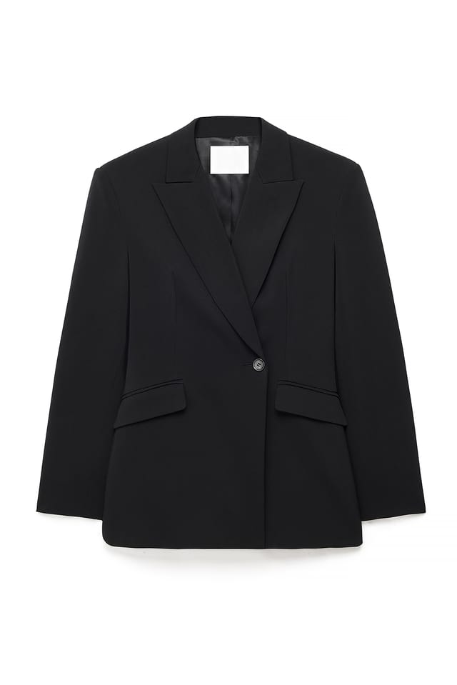 Black Maxi-Hourglass-Blazer