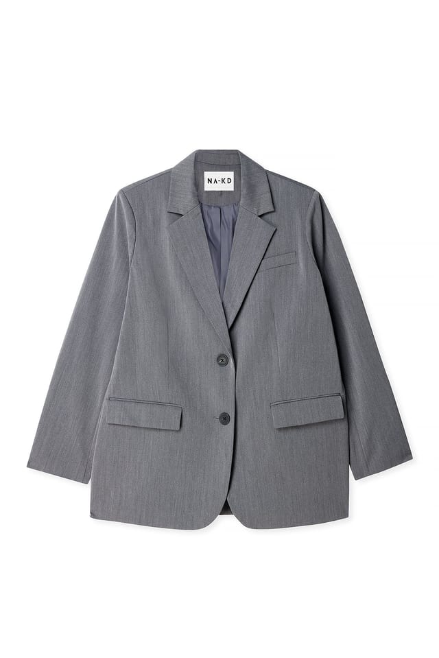 Grey Maxi-Blazer in Übergröße