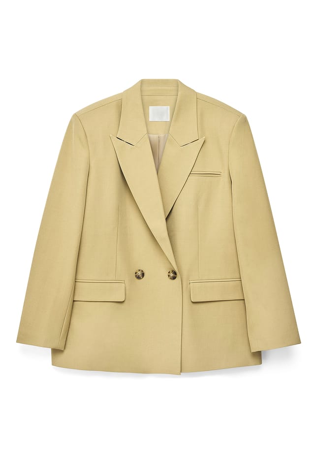 Kakhi green Maxi-Oversize-Blazer