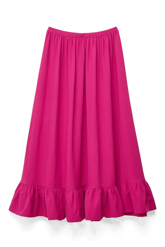 Fuchsia Pink Maxi Skirt