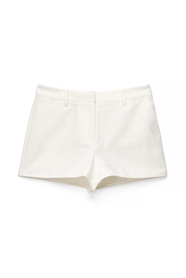 White Short à taille mi-haute