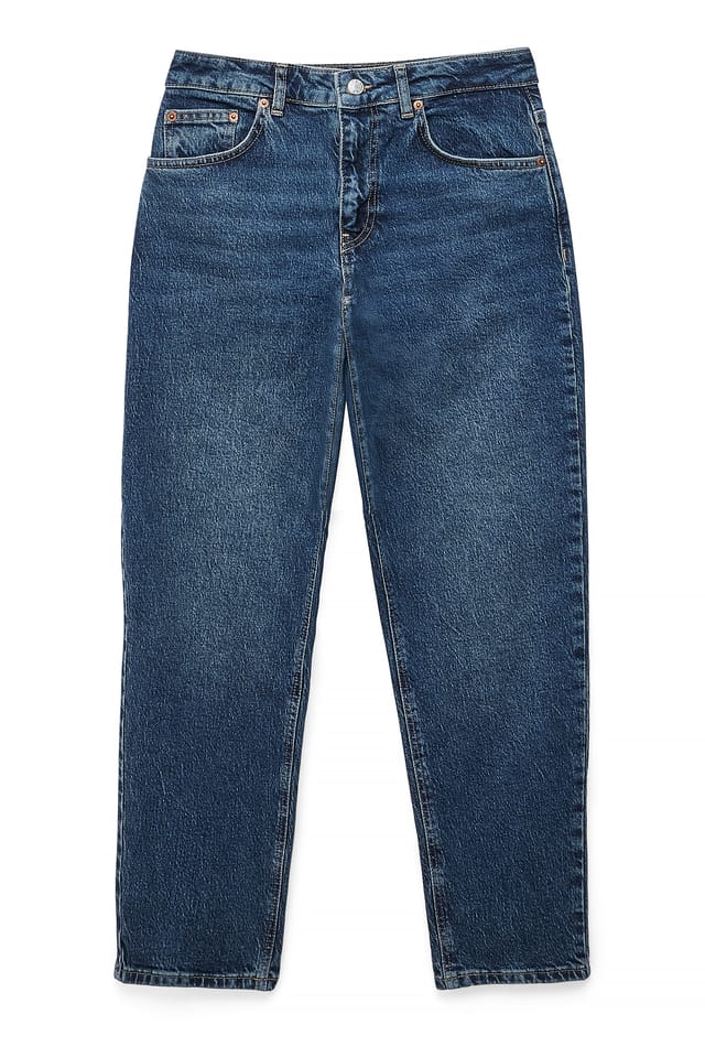 Dark Blue Mom High Waist Jeans