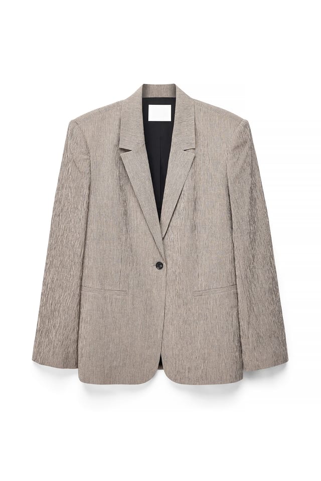 Washed Black Blazer med en knap