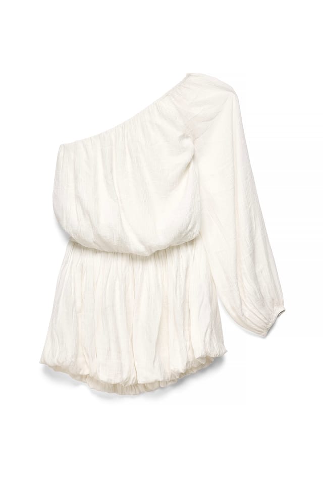 White One Shoulder Mini Dress
