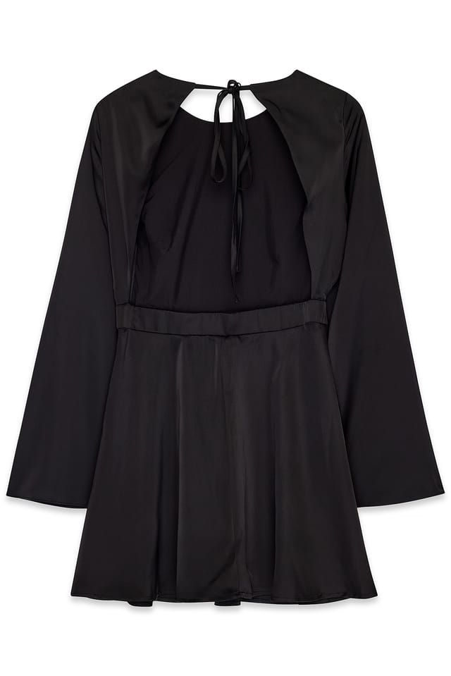 Black Open Back Mini Dress