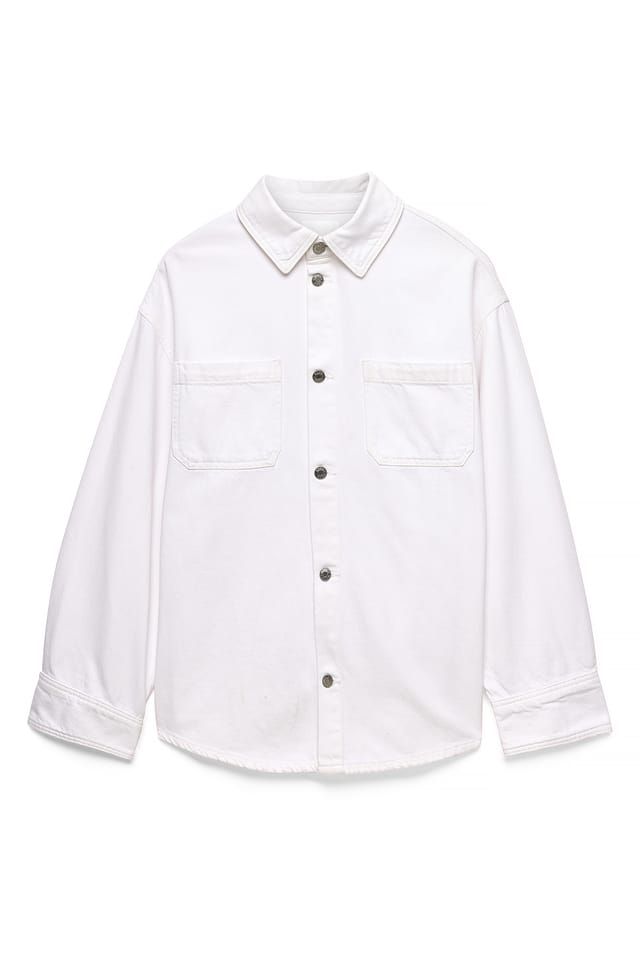 White Oversized Denim Shirt