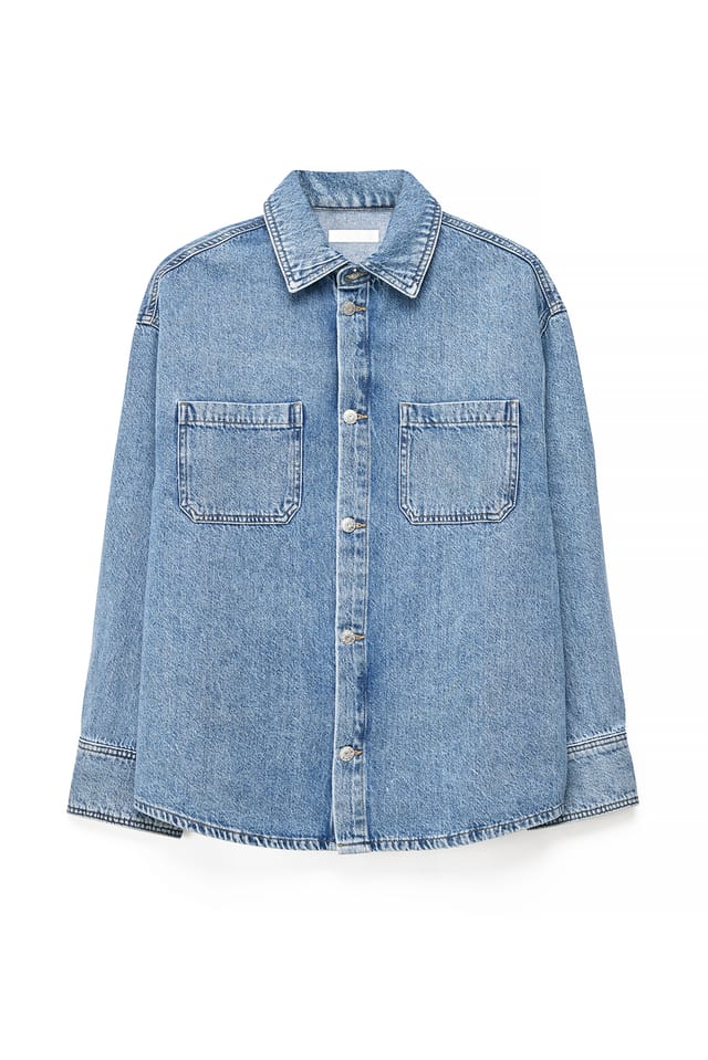 Light Blue Oversized Denim Shirt