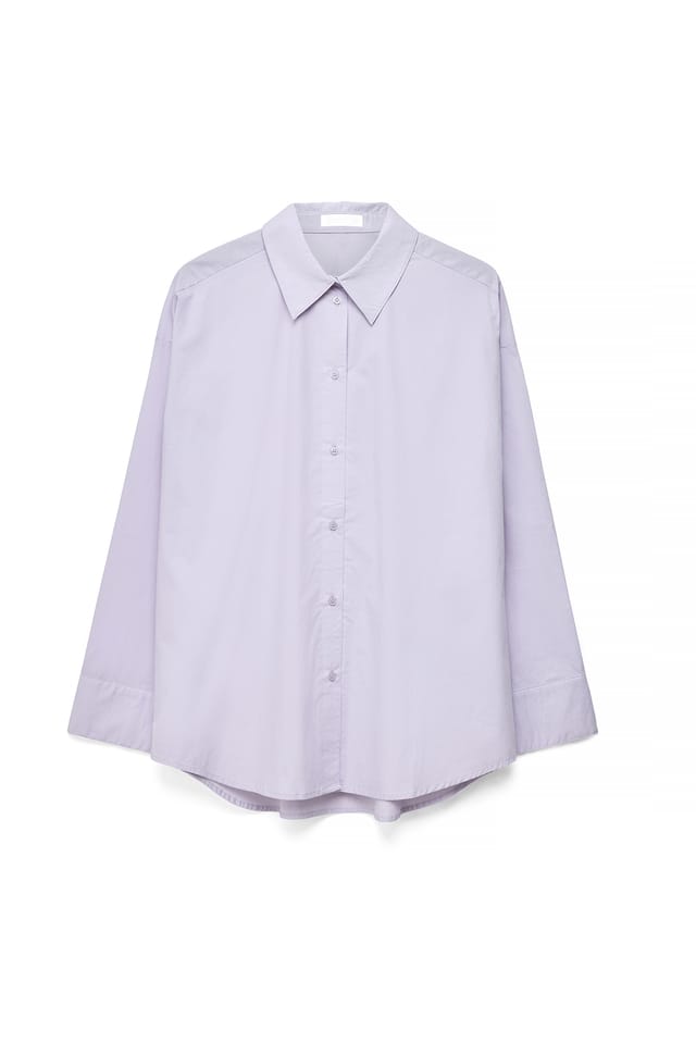 Lilac Oversized Cotton Shirt