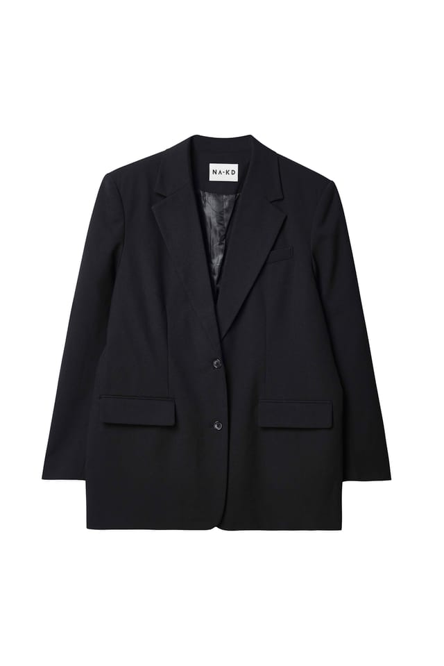 Black Oversized melerad blazer