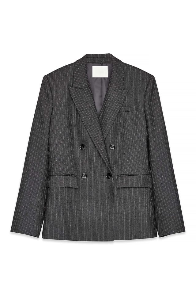 Stripe Oversized Soft Stripe Blazer