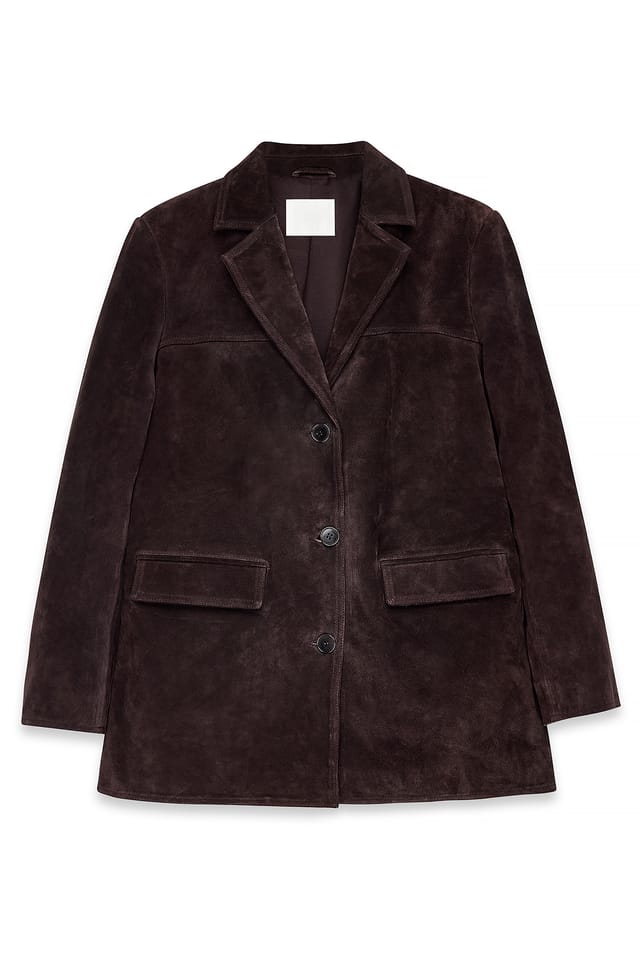 Dark Brown Oversized blazer i mocka