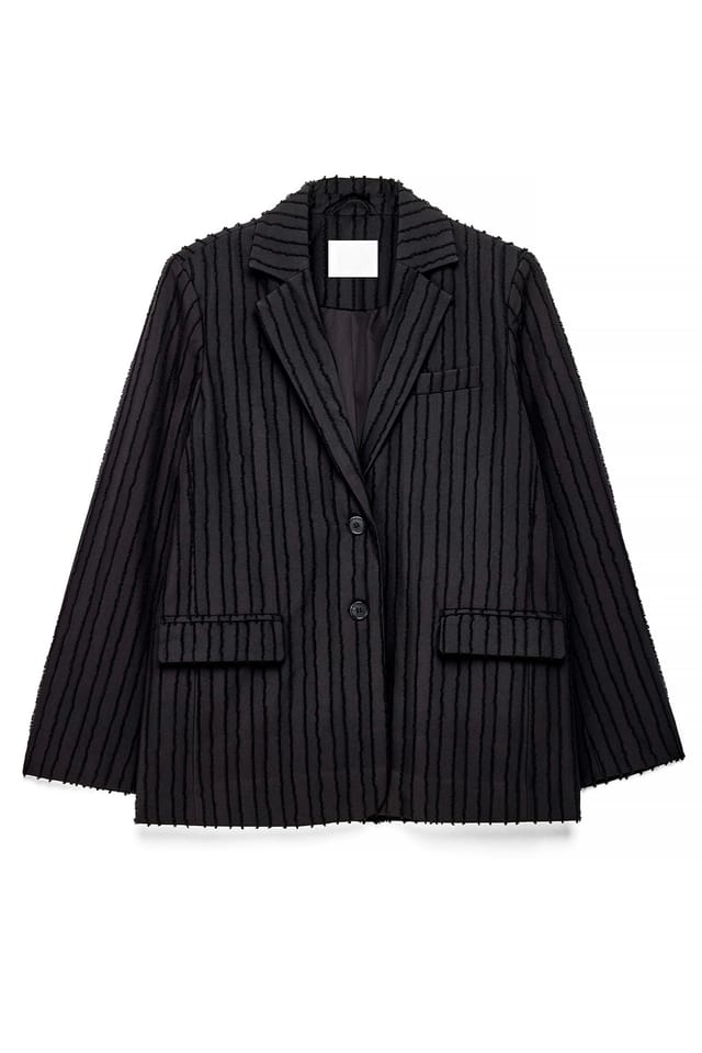 Black Oversized strukturerad blazer