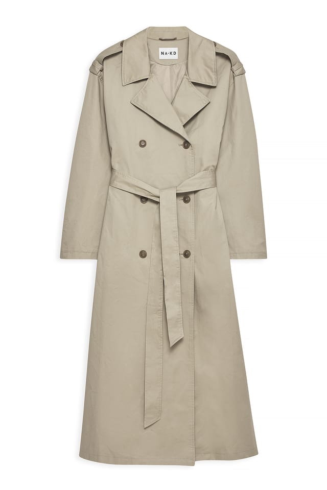 Beige Oversized Trenchcoat