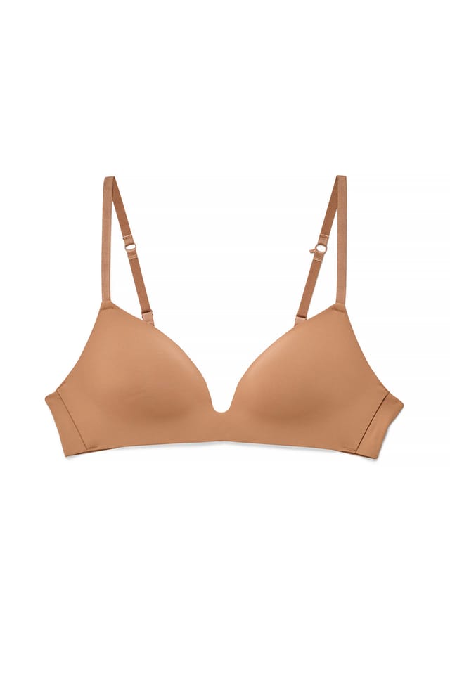 Light Brown Vadderad T-shirt Plunge-bh