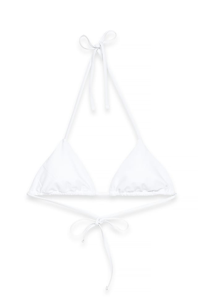 White Top de bikini de triángulo acolchado
