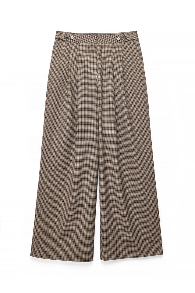 Brown Check Musterdetail Anzughose