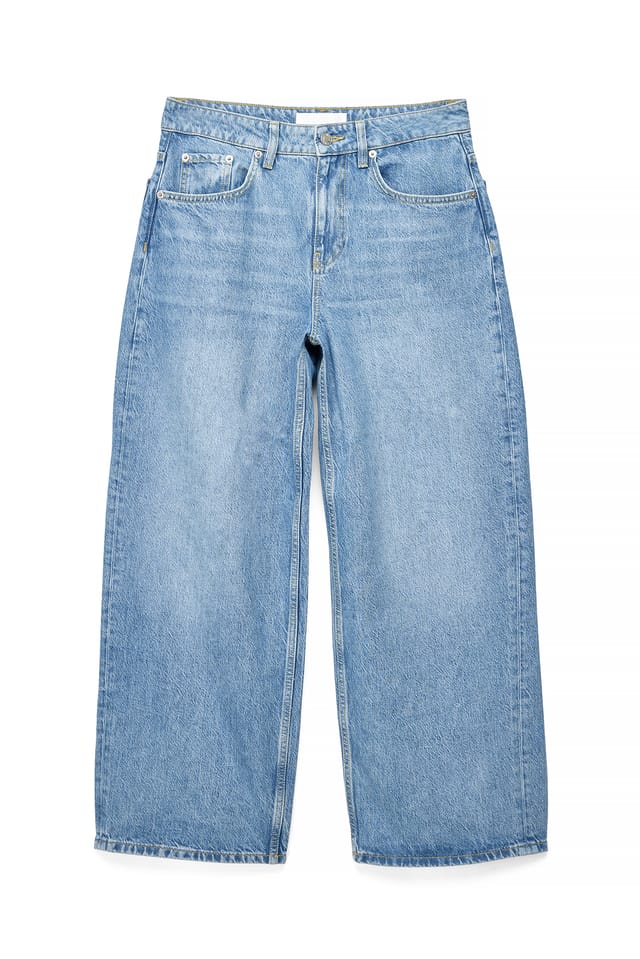 Light Blue Baggy-Jeans mit Taschendetail