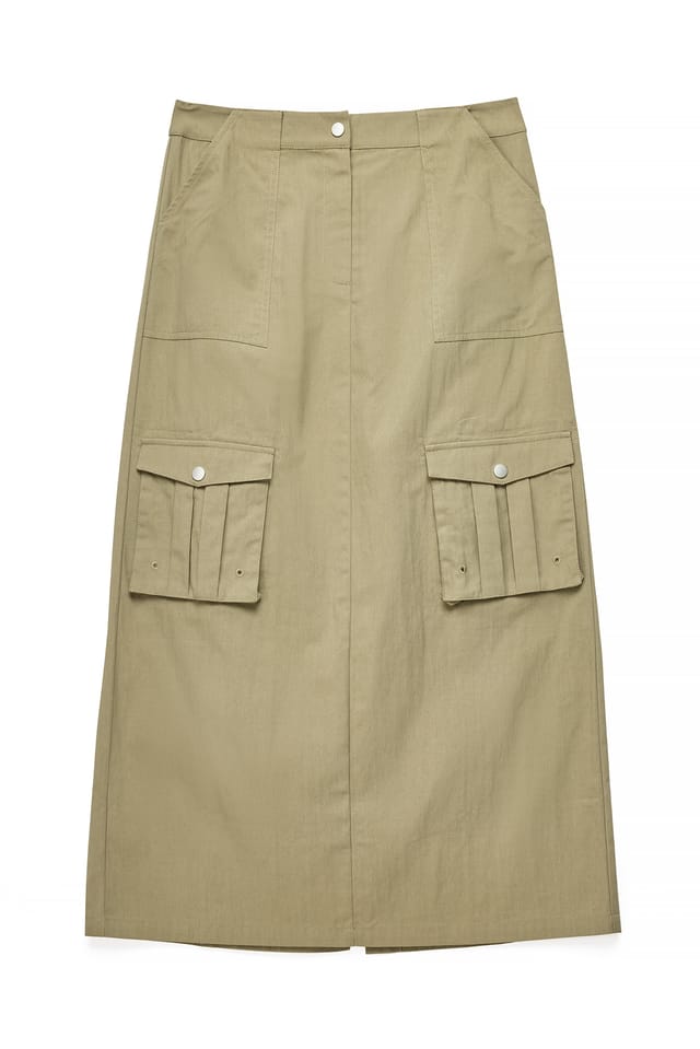 Moss Green Taschen-Detail Cargo-Rock
