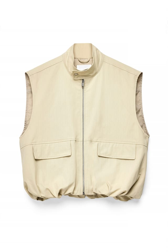Beige Vest with pocket details