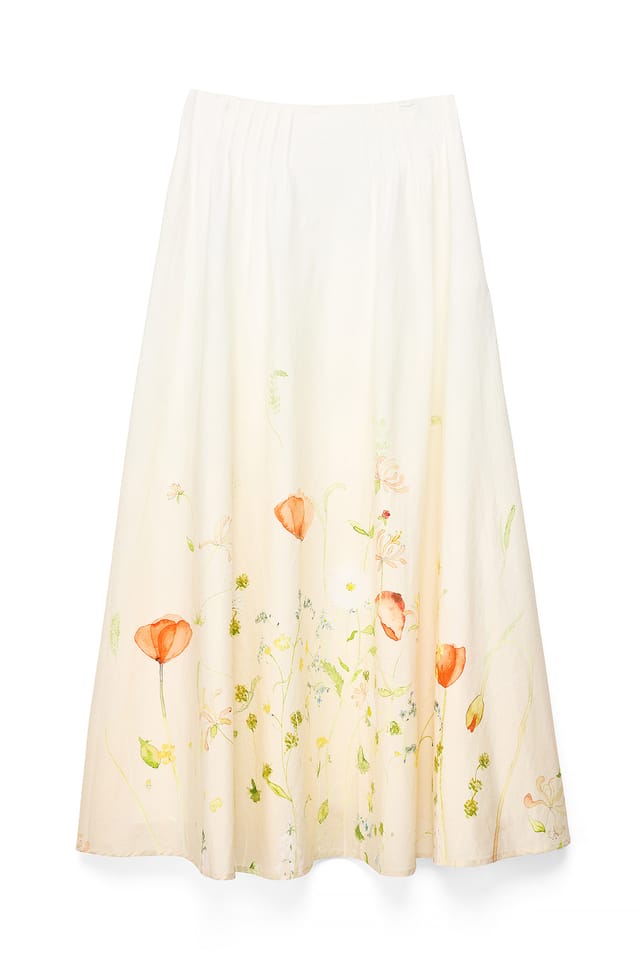 Flower Print bedruckter Maxirock