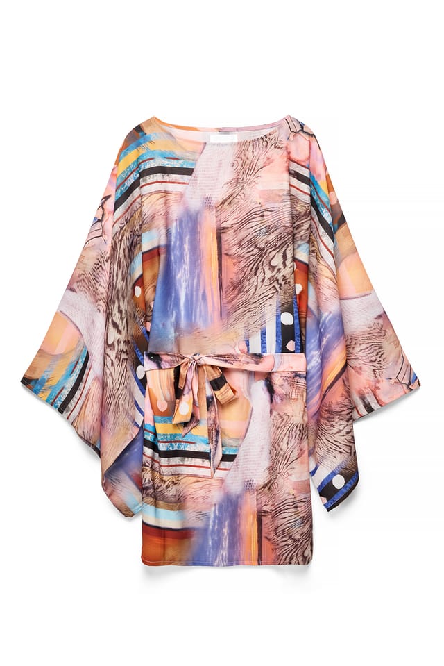 Multicolor Printed Mini Dress