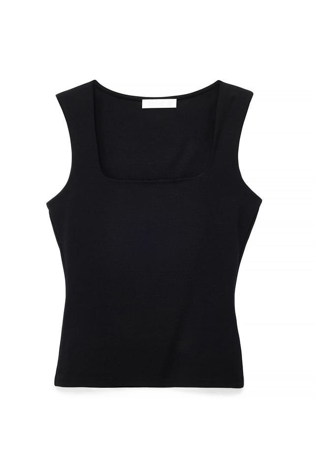Black Ærmeløs Punto-jerseytop
