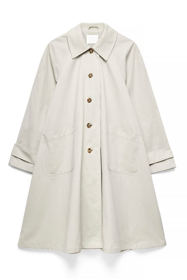 Light Beige Raglan Sleeve Trenchcoat