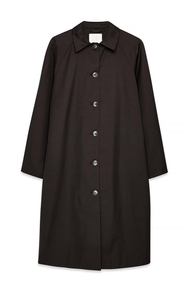 Brown Raglan Sleeve Trenchcoat