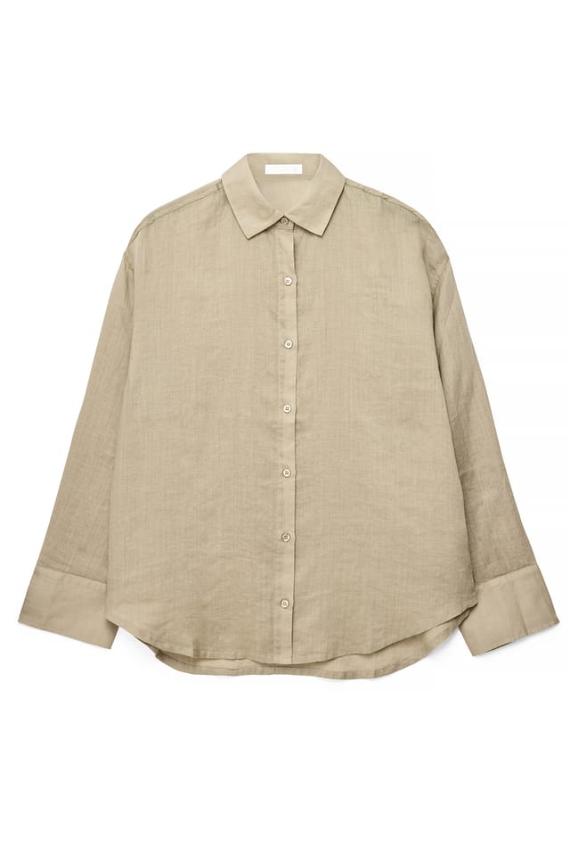 Greige Chemise en ramie