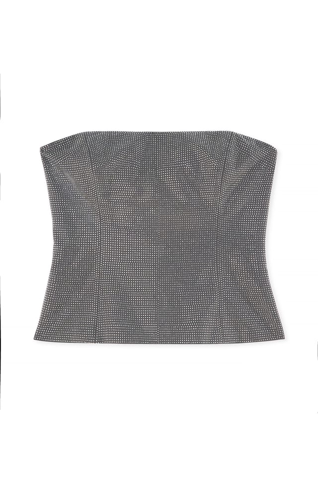 Grey Topp med strass