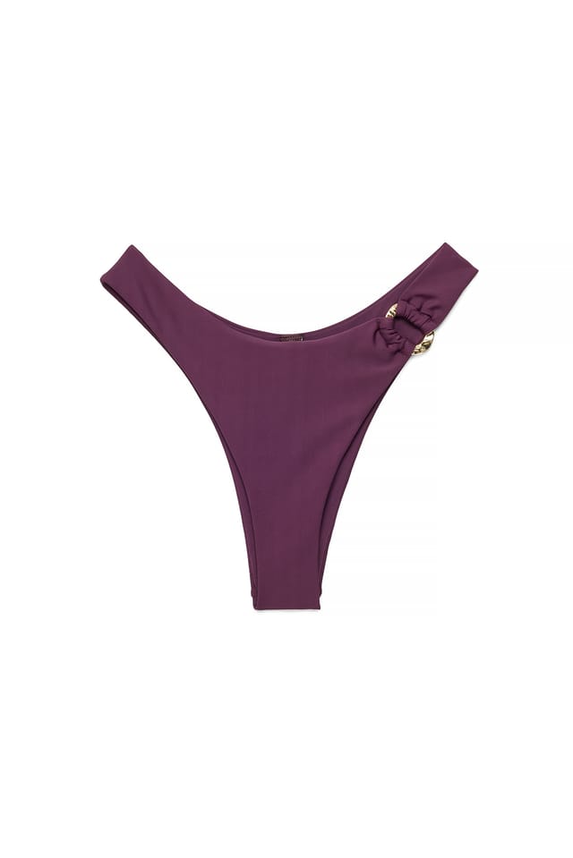Dark Plum Culotte de bikini avec anneau