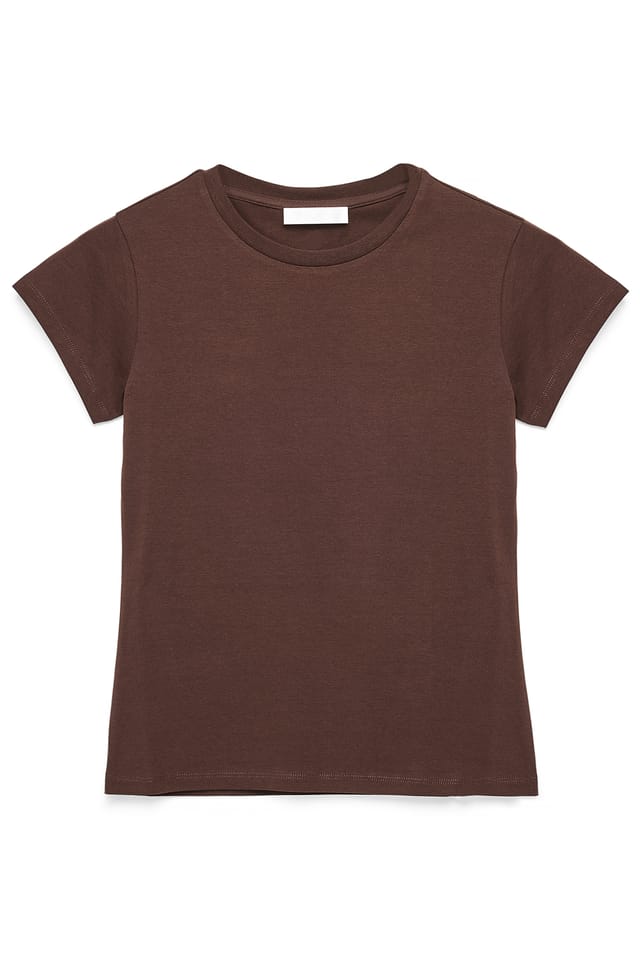 Brown T-Shirt mit Rundhalsausschnitt