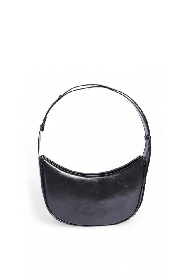 Black runde Handtasche