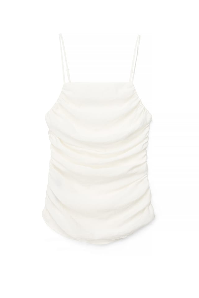 White Singlet froncé