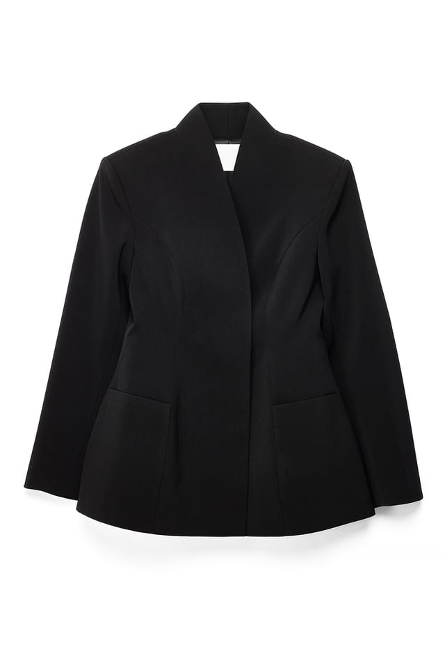 Black Skulptierter Blazer