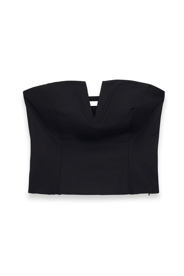 Black Spitzes Korsett-Top