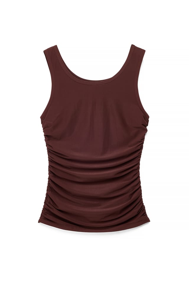 Brown Débardeur transparent