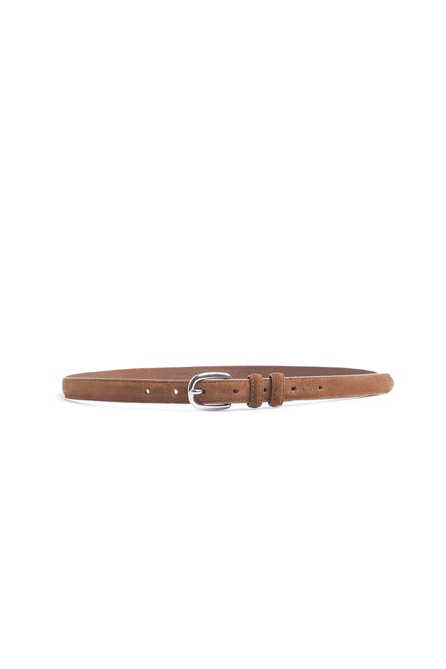 Tan Slim Leather Belt