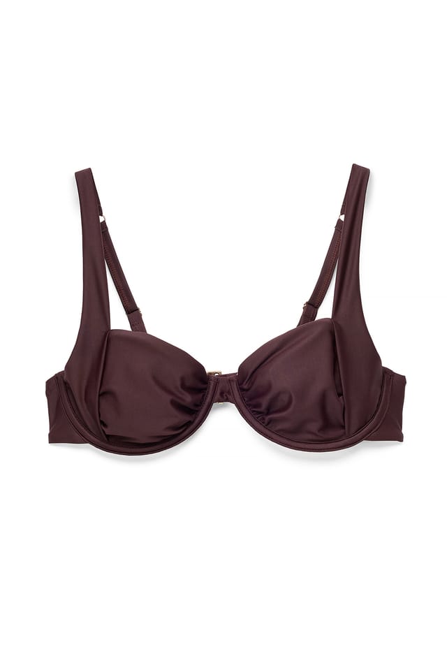 Brown Sling Wire Bikini Bra