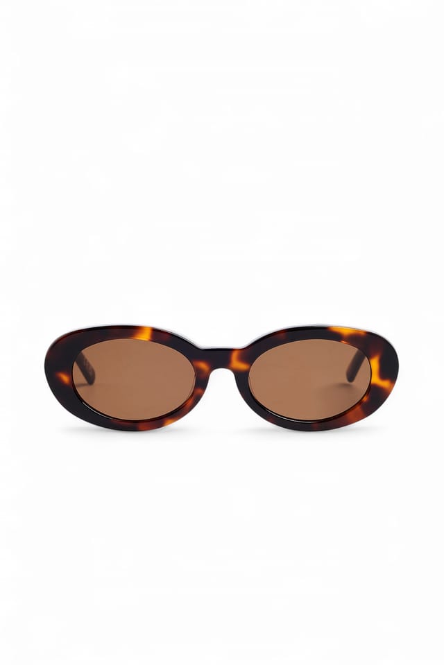 Tortois Oval sunglasses douces en acétate
