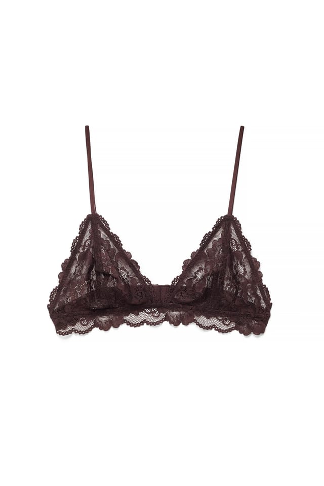 Dark Brown Soft Lace Top