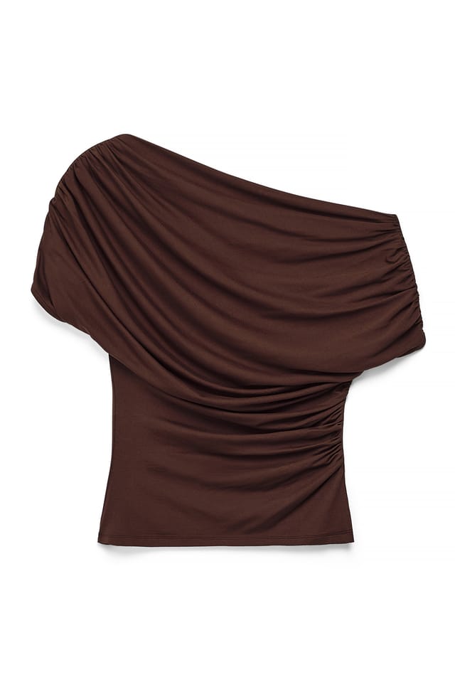 Brown Soft Line drapiertes Oberteil
