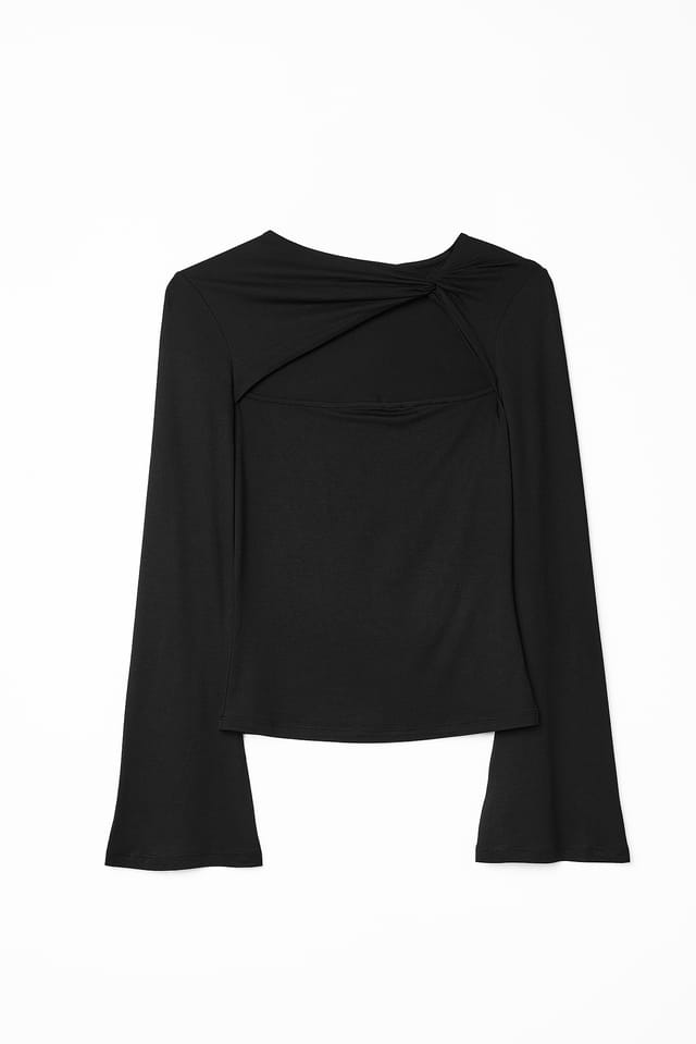 Black Soft Line Twist Top