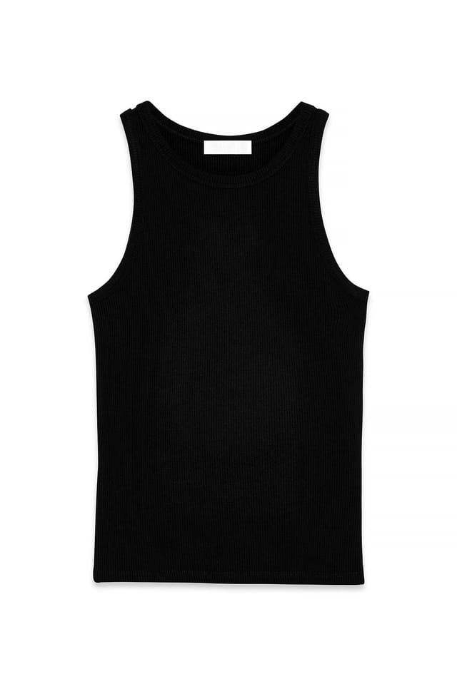 Black weiches Ripp-Tanktop