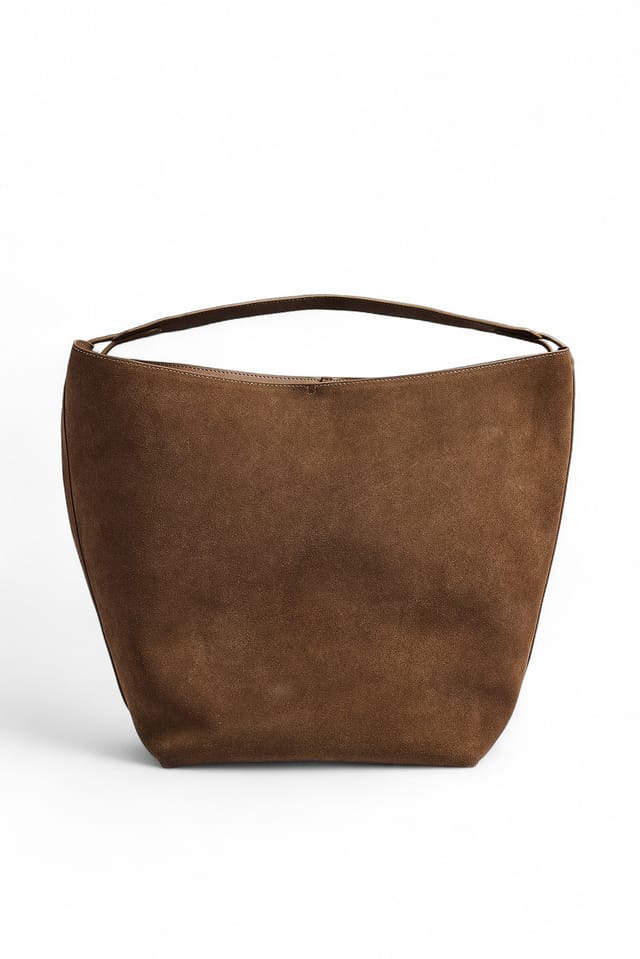 Brown Soft Suede Tote Bag