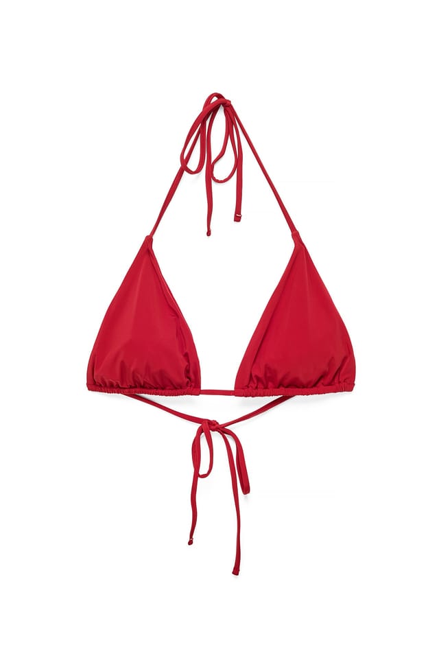 Red Spaghetti-Träger Dreieck-Bikini-Oberteil