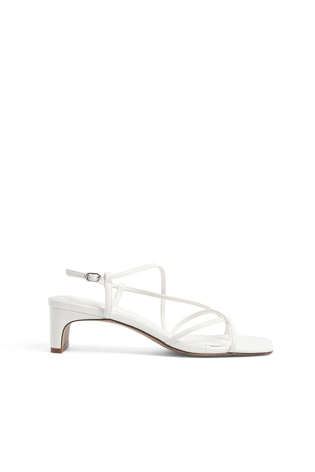 Offwhite Strappy Block Heels