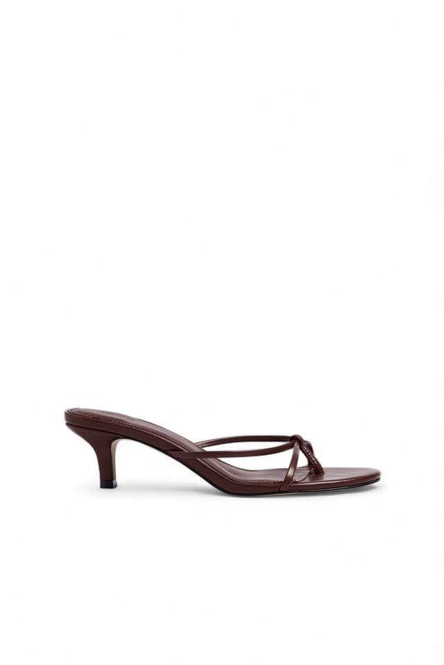 Brown Strappy Low Heels