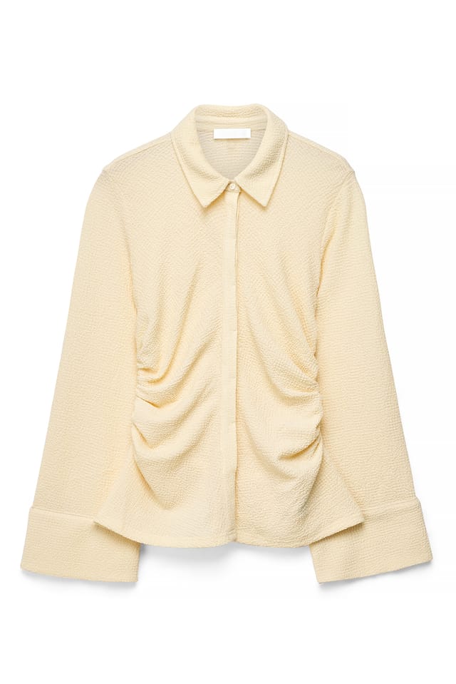 Light Yellow Chemise structurée à col